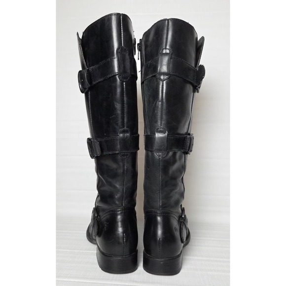 Born Crown Black Leather Knee High Boots Womens Sz 6M Style D86203 - Picture 4 of 10